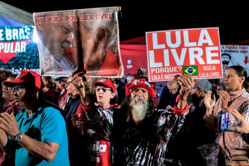 Supporters of Brazil’s former President Luiz Inacio Lula da Silva.