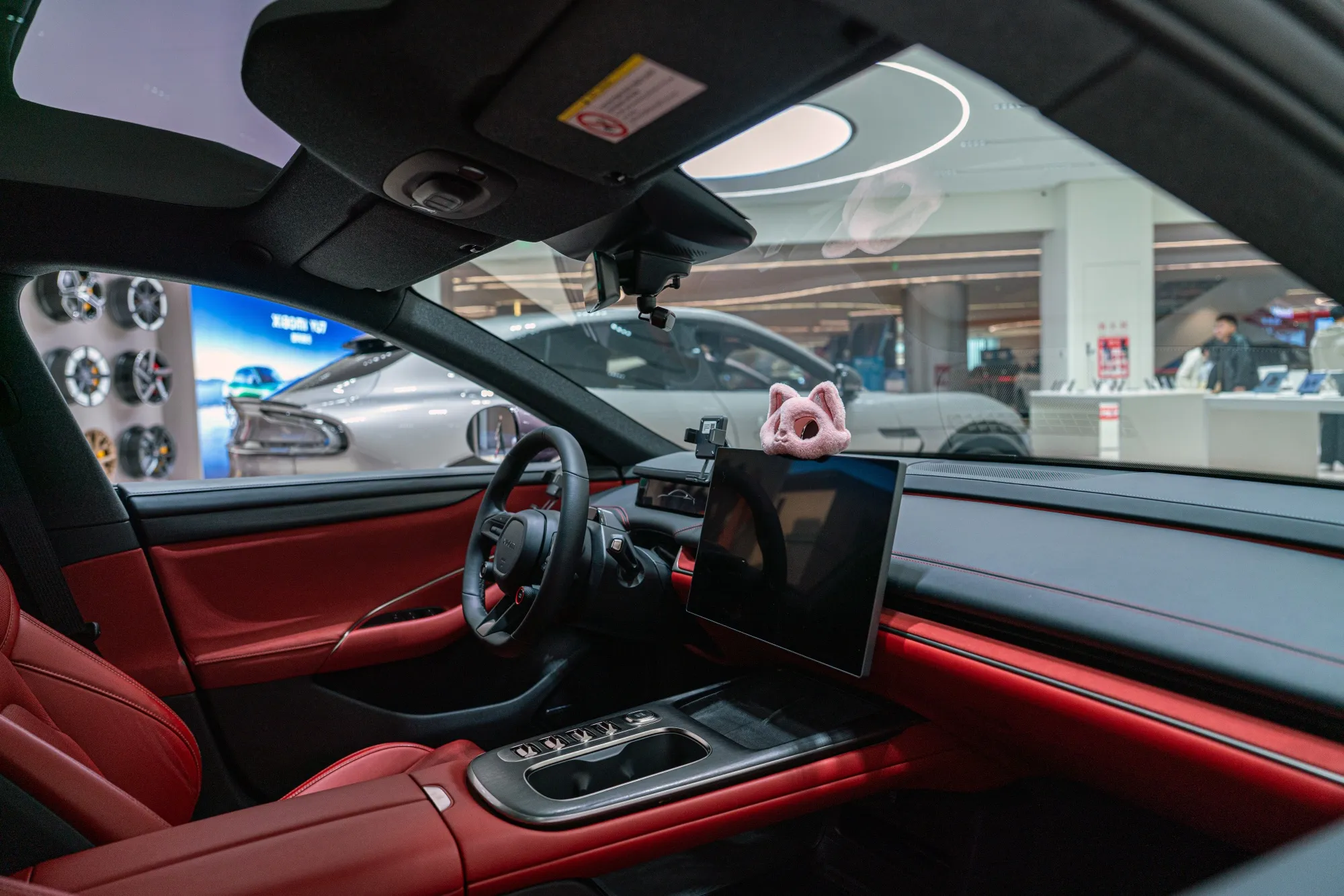 The dashboard of a Xiaomi electric vehicle in Beijing.