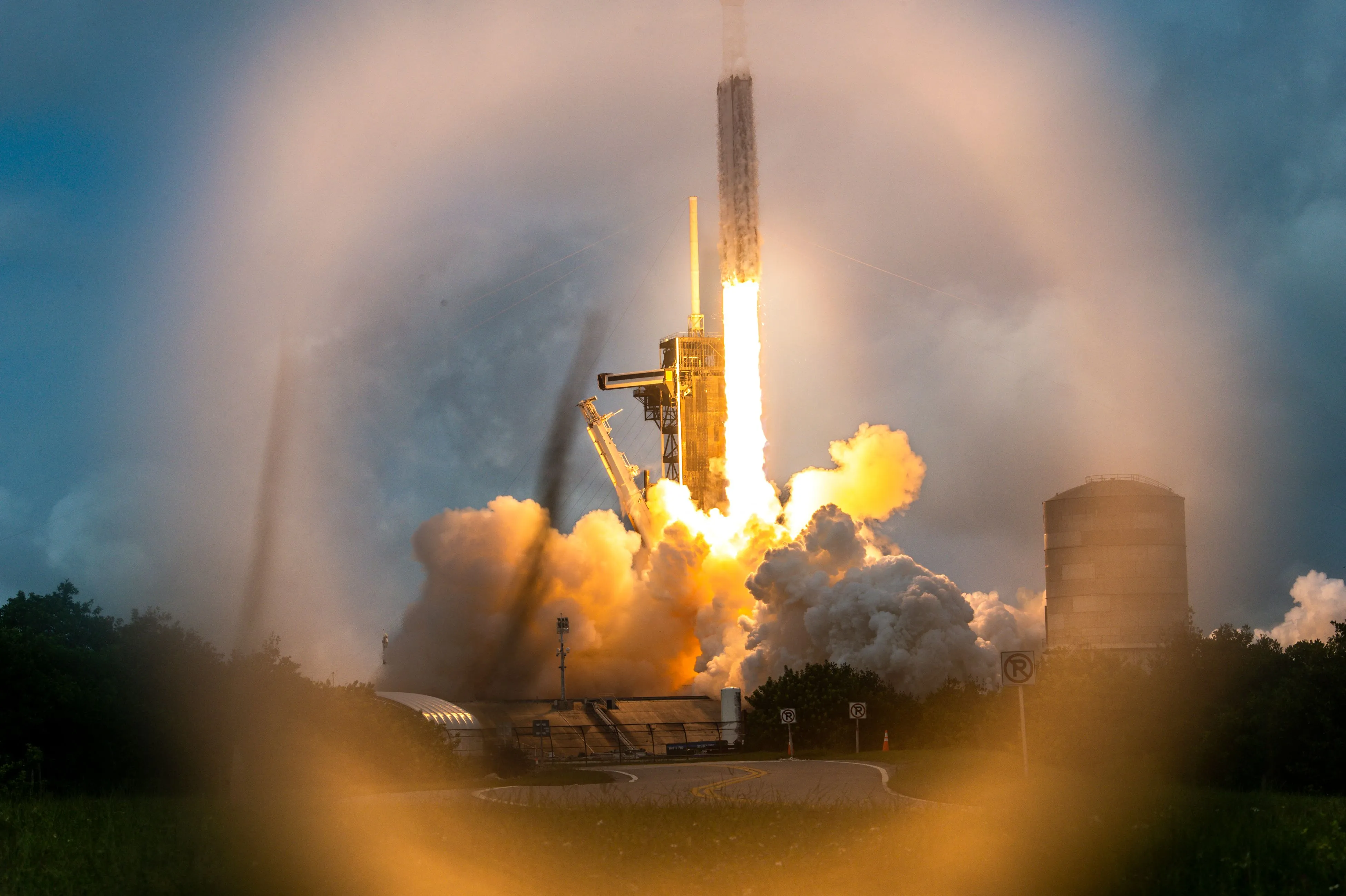 A SpaceX rocket launches from NASA’s Kennedy Space Center in Cape Canaveral on Oct. 13.