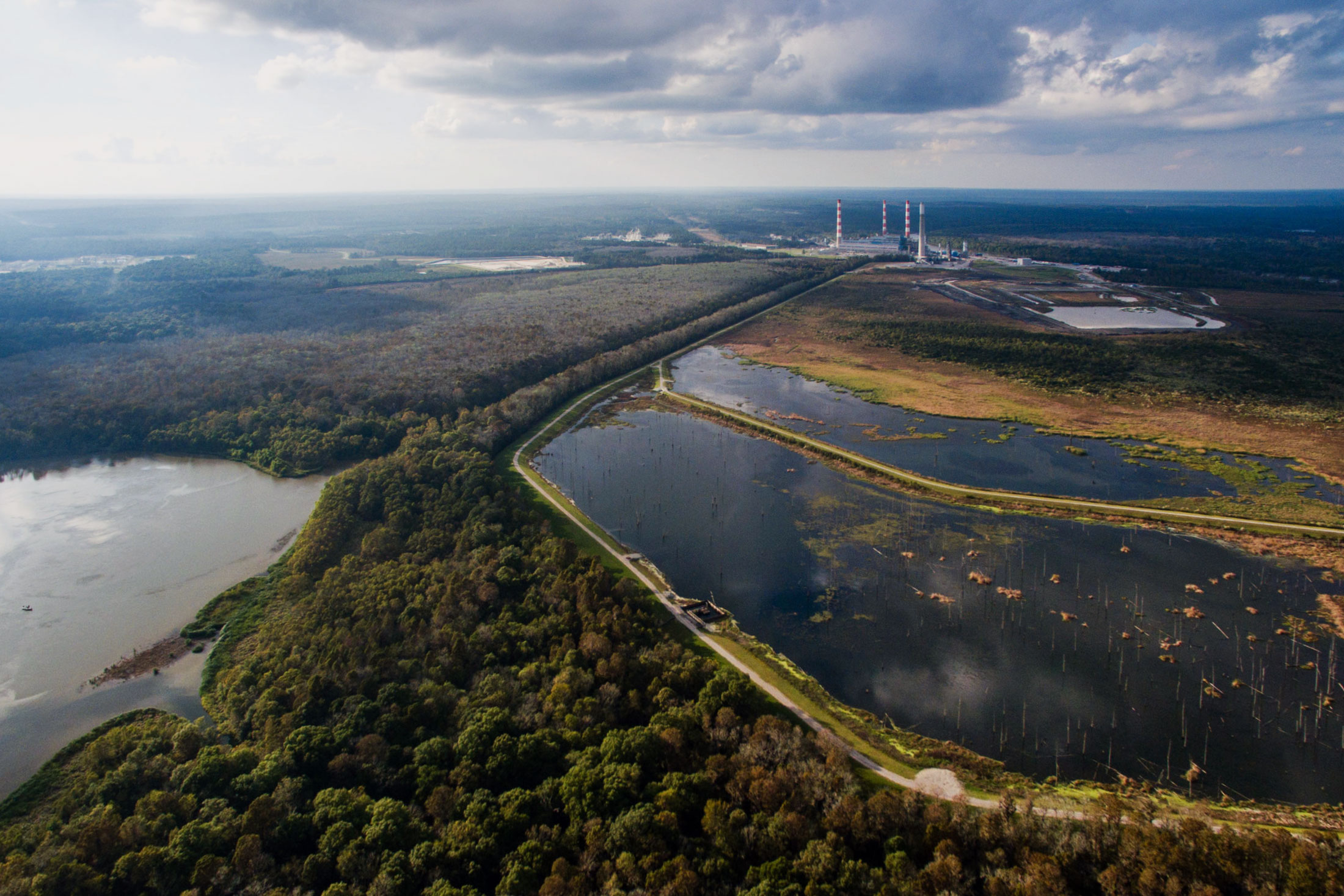 The coal and natural gas-powered Barry plant sits&nbsp;adjacent to the Mobile River in the Mobile-Tensaw Delta.
