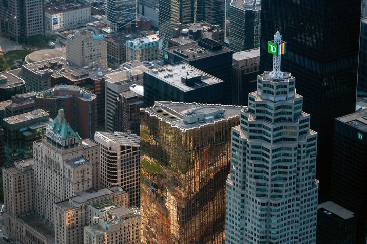 Residential And Commercial Buildings In Toronto Ahead Of GDP Figures 