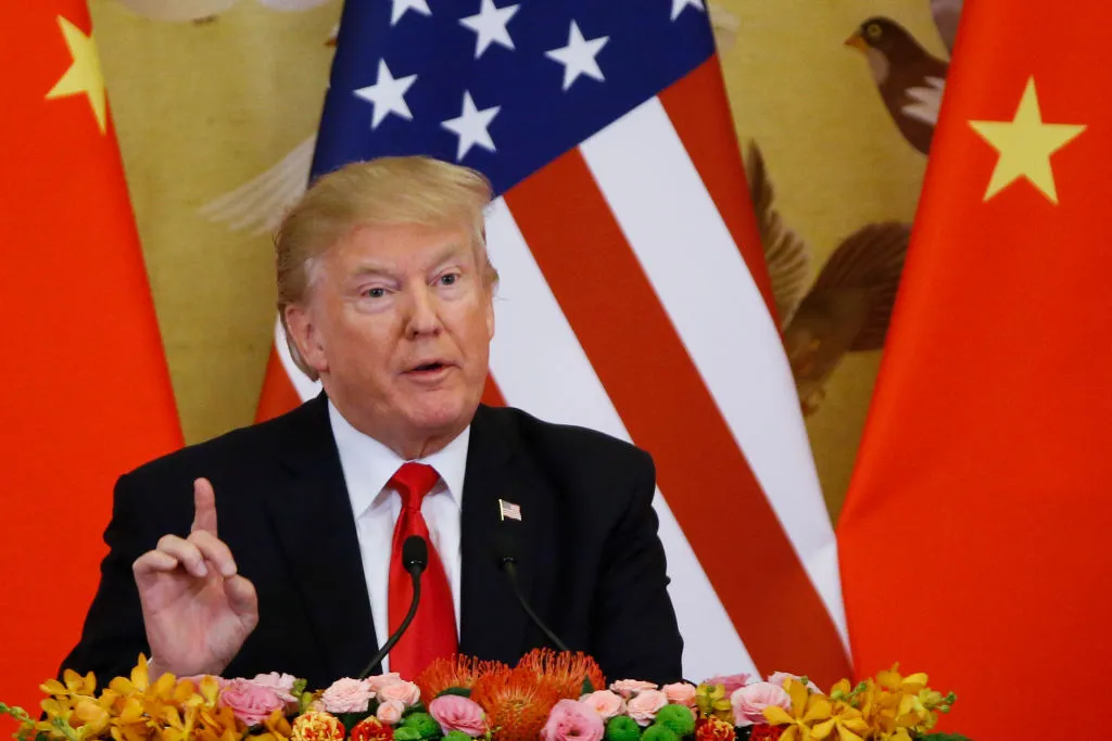 U.S. President Donald Trump in Beijing, China, in 2017.