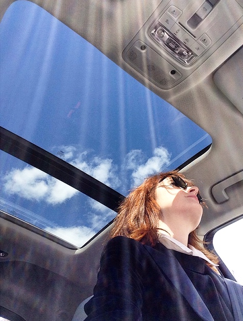 The Audi Q3 comes with a panoramic sunroof.