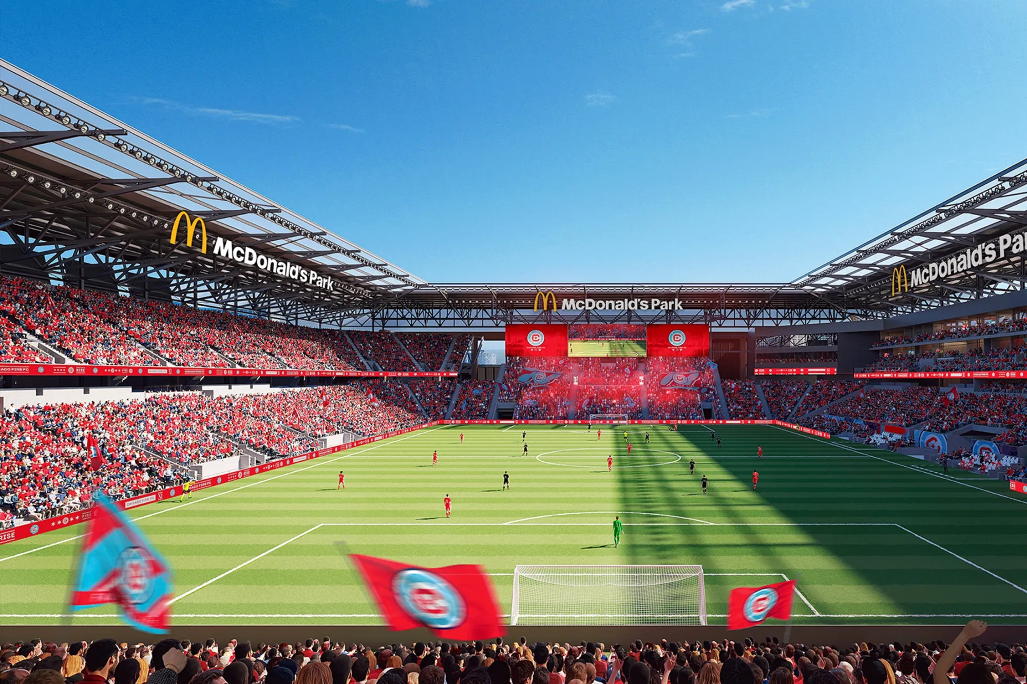 Illustration of McDonald’s Park, Chicago Fire Football Club’s new stadium.