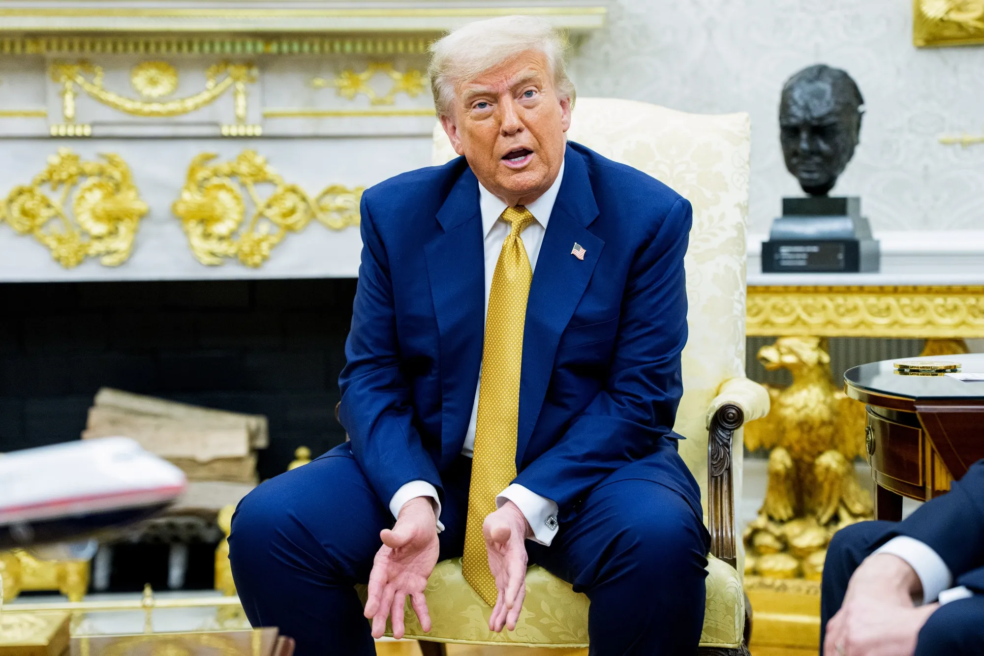 President Donald Trump during a meeting&nbsp;in the Oval Office of the White House on&nbsp;July 16.
