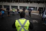 Employees of Latam Airlines stage a protest an an airport in Buenos Aires on July 16.