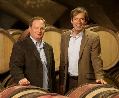 Gilles de Courcel (left), general manager of Domaine Chanson, and winemaker Jean-Pierre Confuron.