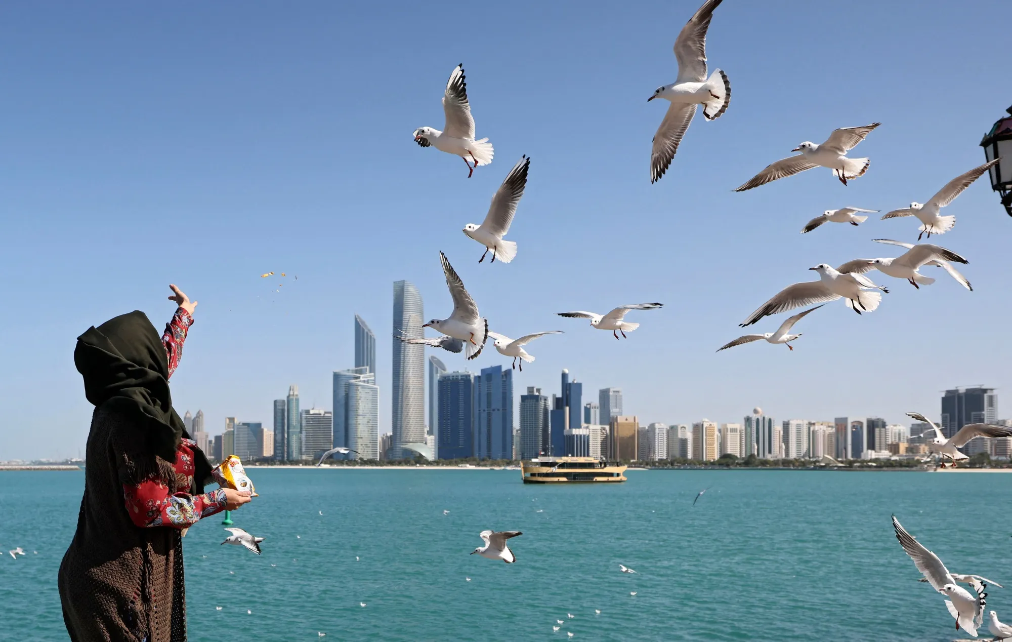 The Abu Dhabi corniche.