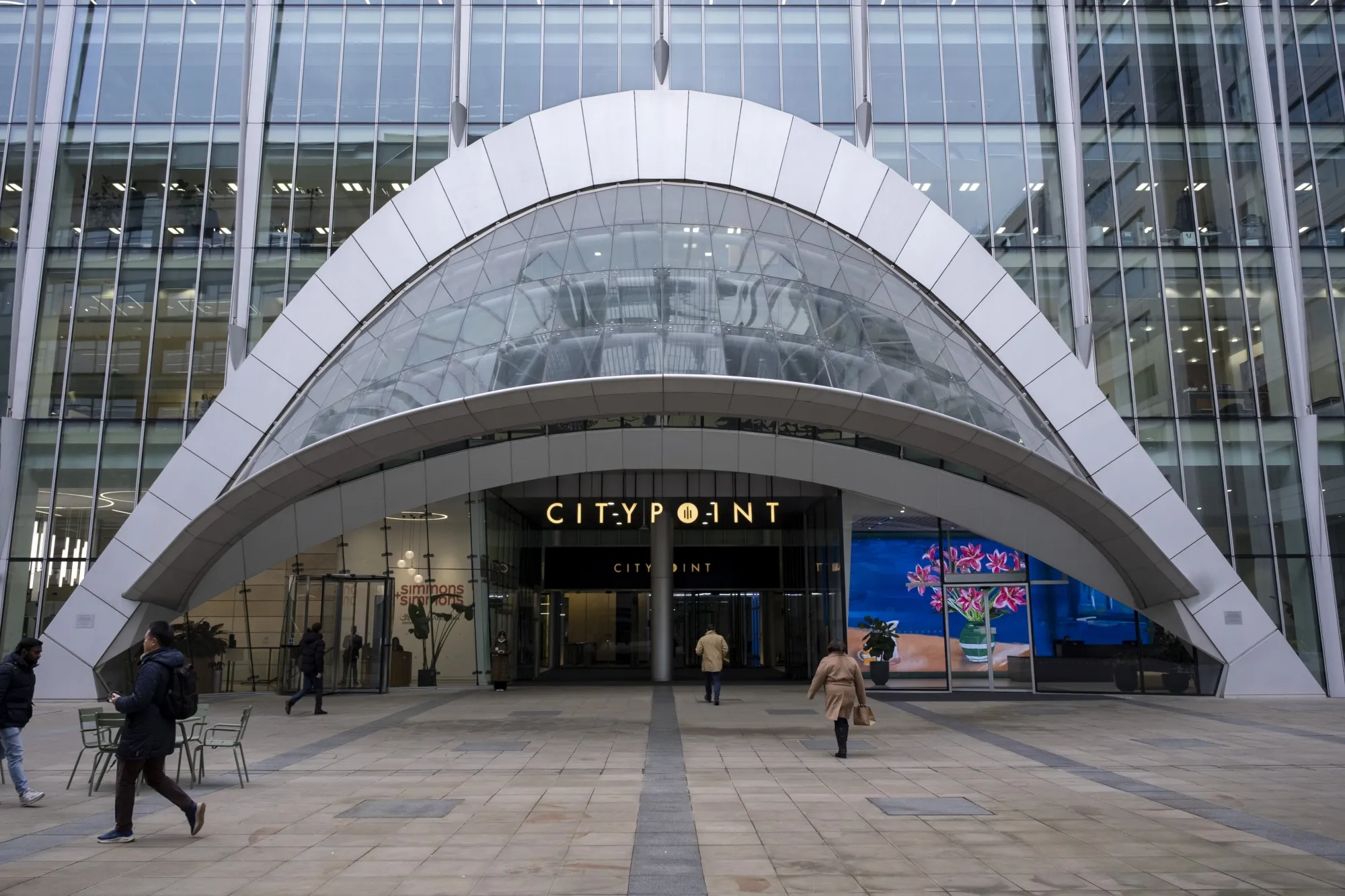 Entrance to the Citypoint building in London.