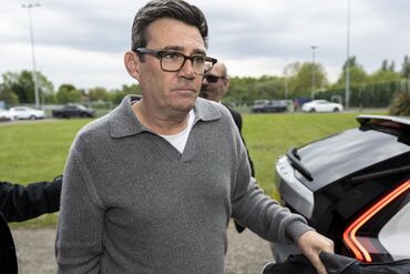Andy Burnham Arrives At FC United For Charity Football Match