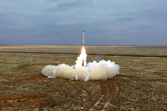An Iskander-K missile launched during a Russian military exercise.