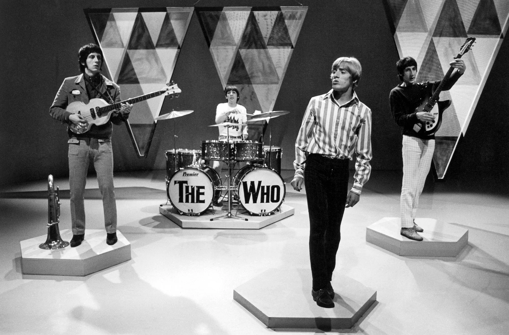 The Who perform on the BBC in London, 1966.