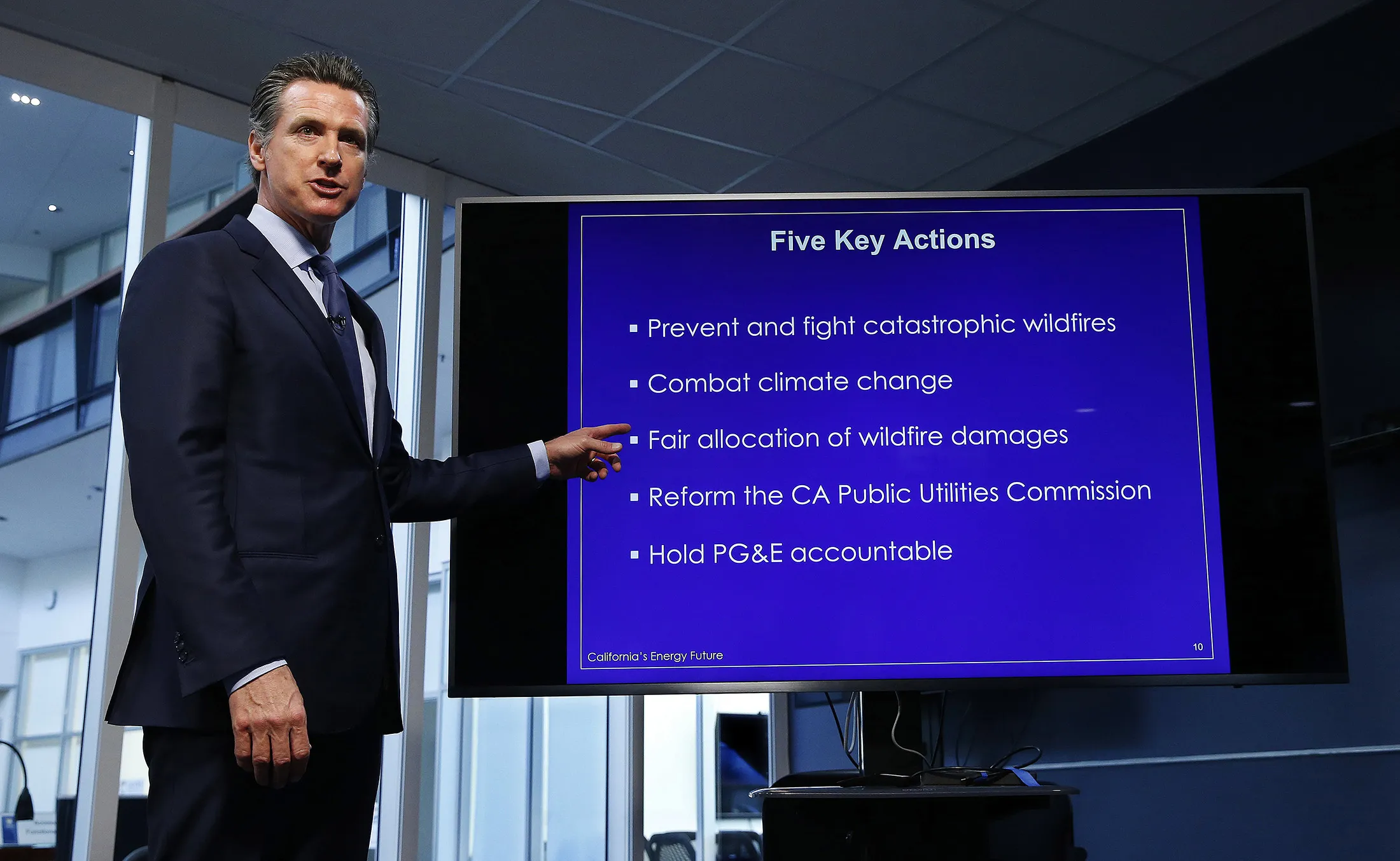 Gavin Newsom during a news conference in California on April 12.