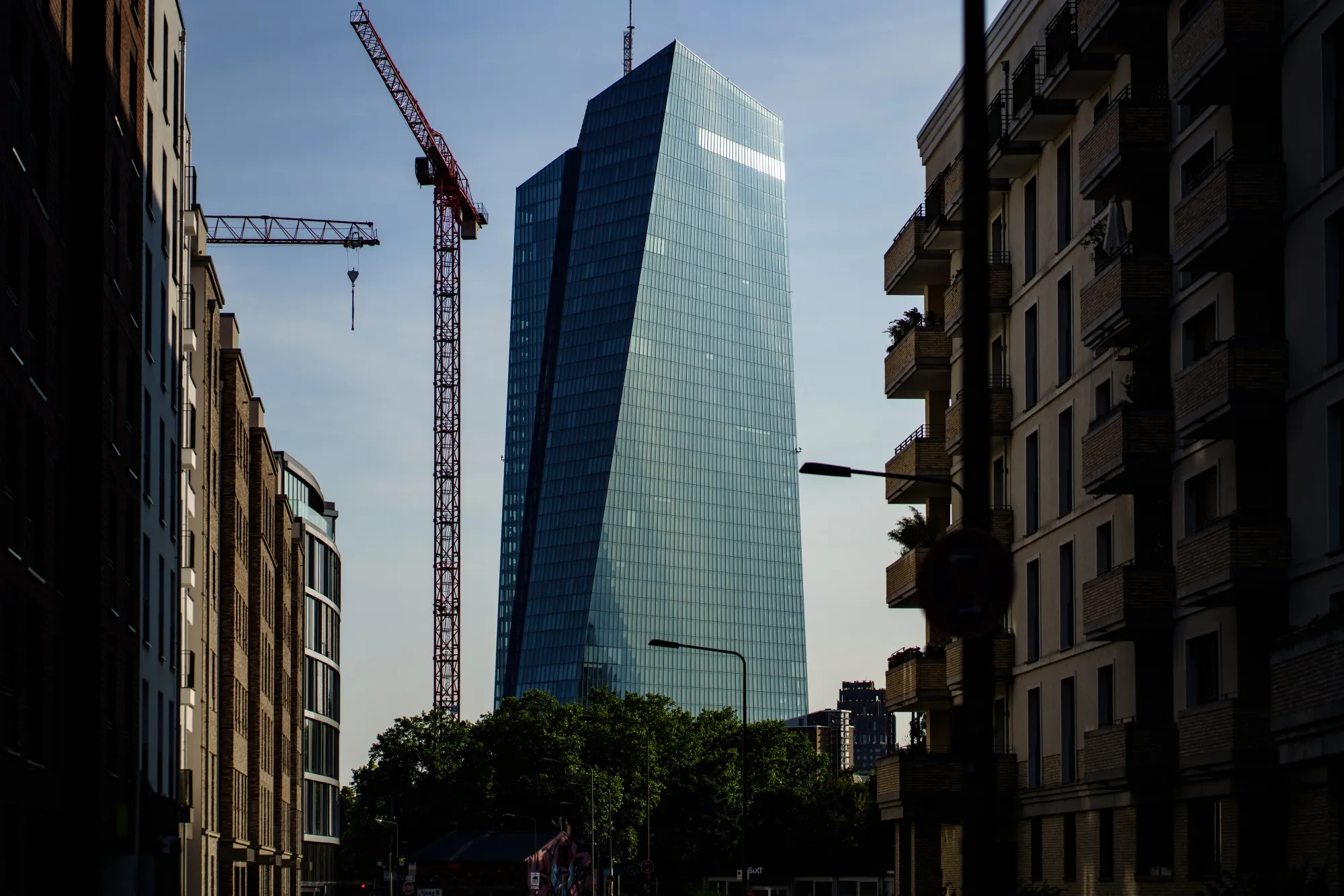 The headquarters of the European Central Bank (ECB), in Frankfurt, Germany.