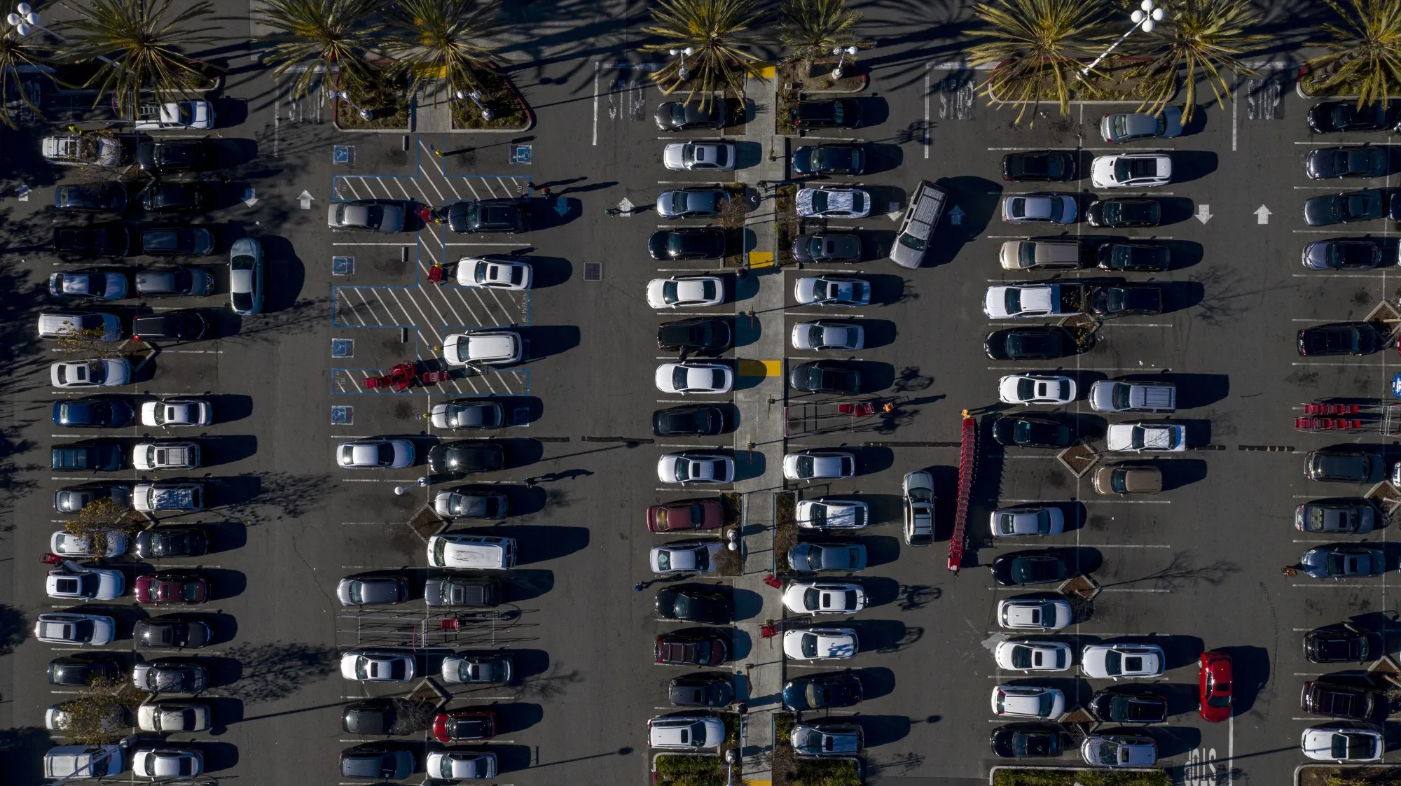A parking lot in Emeryville, California.&nbsp;