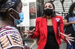 Rep. Alexandria Ocasio-Cortez campaigns on June 23, 2020 in the Bronx borough of New York City. 