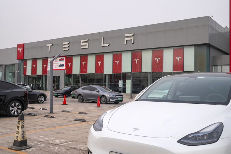 Tesla Vehicles and Showrooms in Beijing As Automaker's China Sales Slump Adds to Worrying Global Slowdown