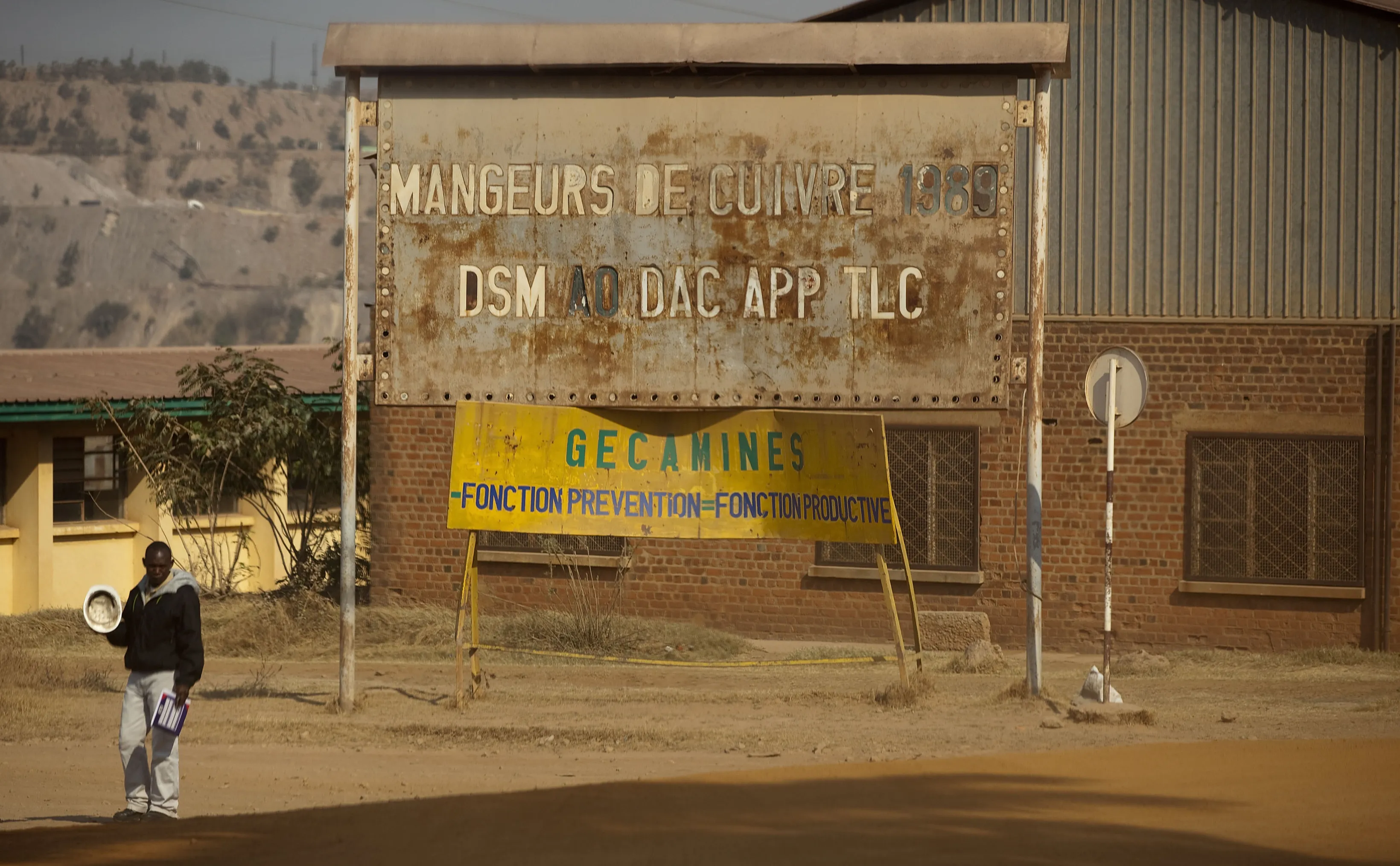 A Gecamines&nbsp;sign outside a&nbsp;Katanga Mine in&nbsp;Democratic Republic of Congo