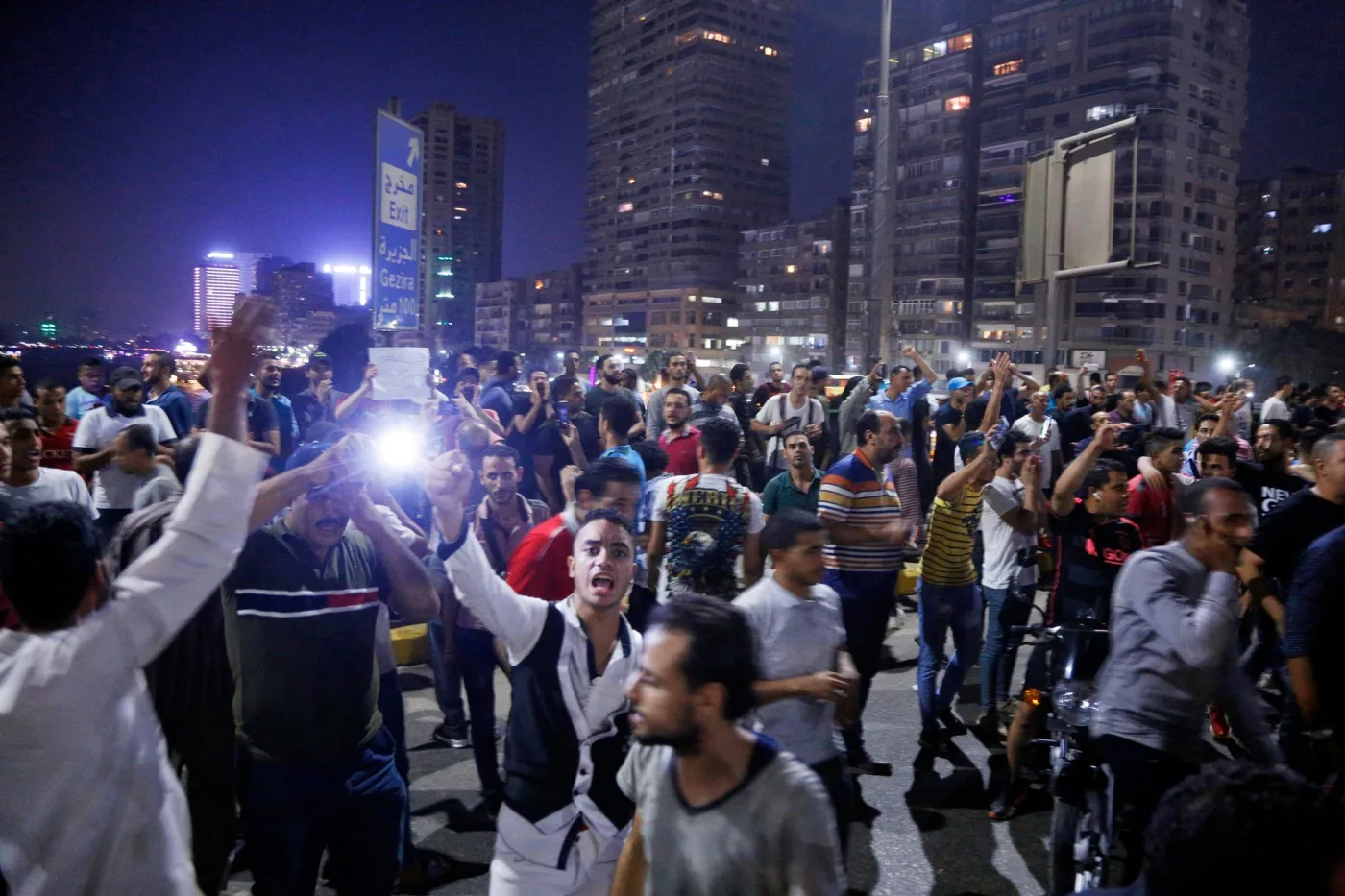 Protests in downtown Cairo on Sept. 20.