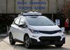 A Chevrolet Bolt with self-driving technology outside of the General Motors Orion Assembly Plant in Orion Township, Michigan.