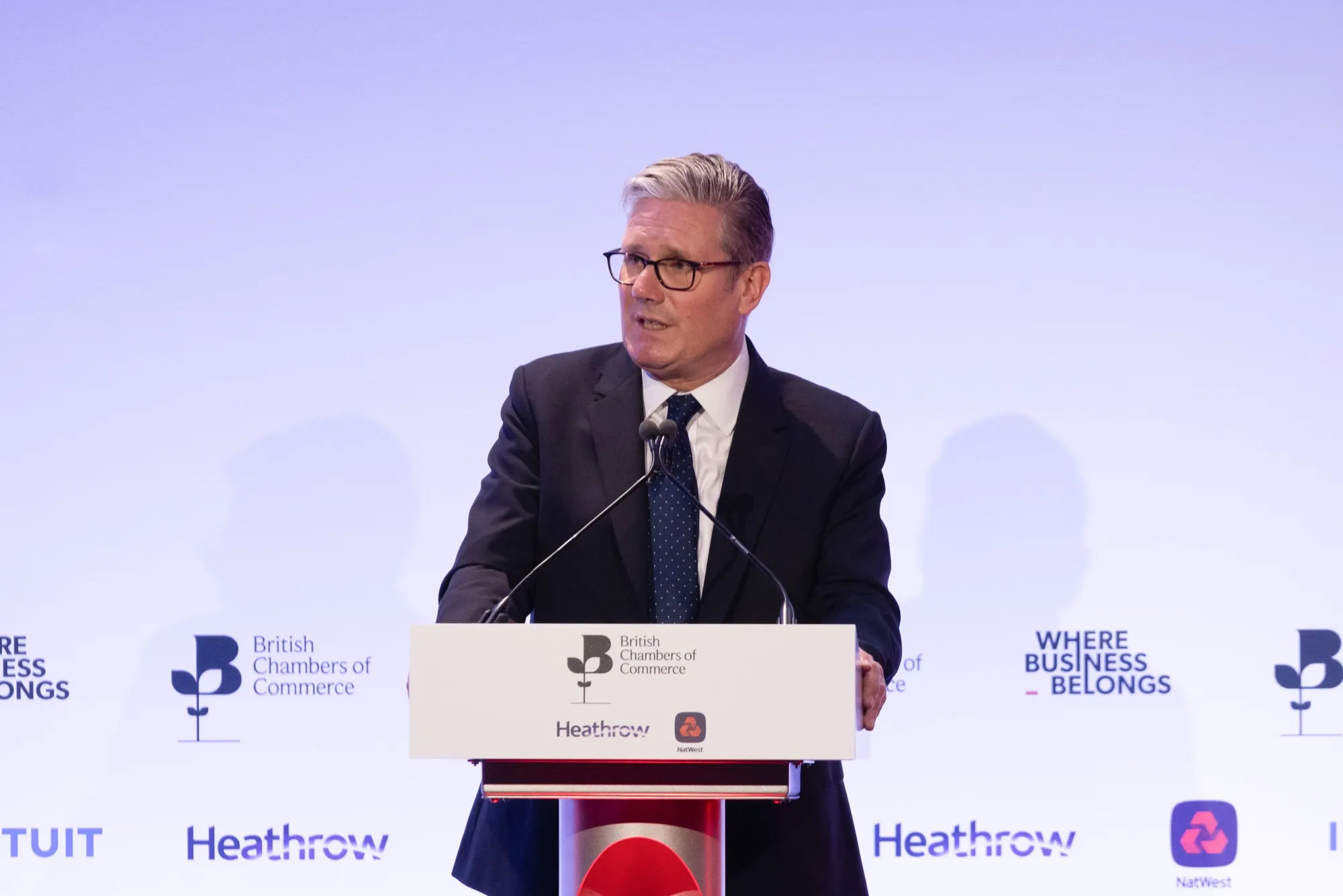 Keir Starmer at the British Chambers of Commerce&nbsp;Global Annual Conference in London, on June 26.
