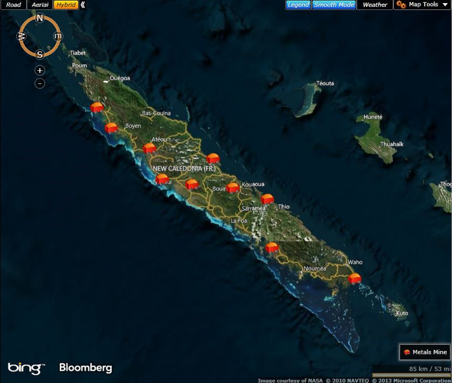 ニッケルの島ニューカレドニア 採算割れ続く 鉱山会社の減産進まず Bloomberg