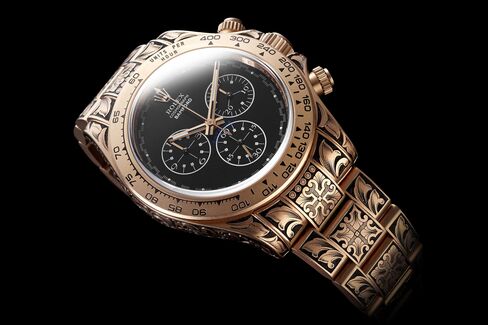 George Bamford's personal Rolex Daytona, whose engraving alone took in excess of 130 man hours.