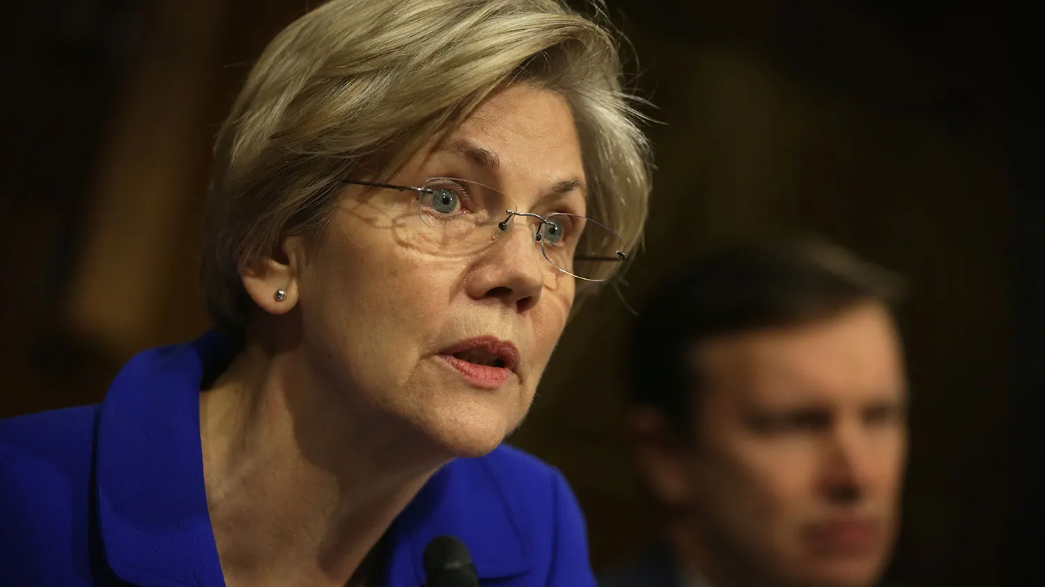 U.S. Sen. Elizabeth Warren (D-MA) speaks during a hearing before Senate Health, Education, Labor and Pensions Committee February 10, 2015 on Capitol Hill in Washington, DC.
