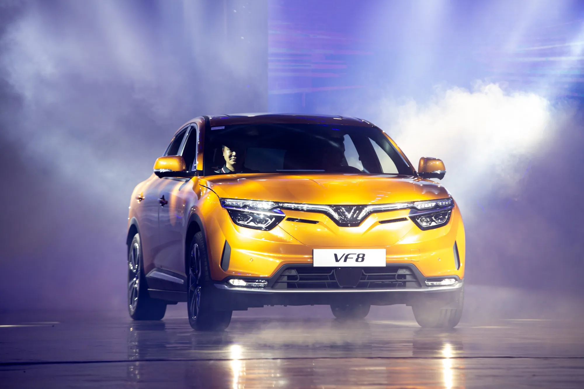 VinFast’s&nbsp;VF 8 sport utility vehicle during the delivery event at the company's factory in Haiphong, Vietnam, earlier this month.
