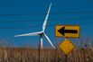 A wind turbine in Rio Vista, California.