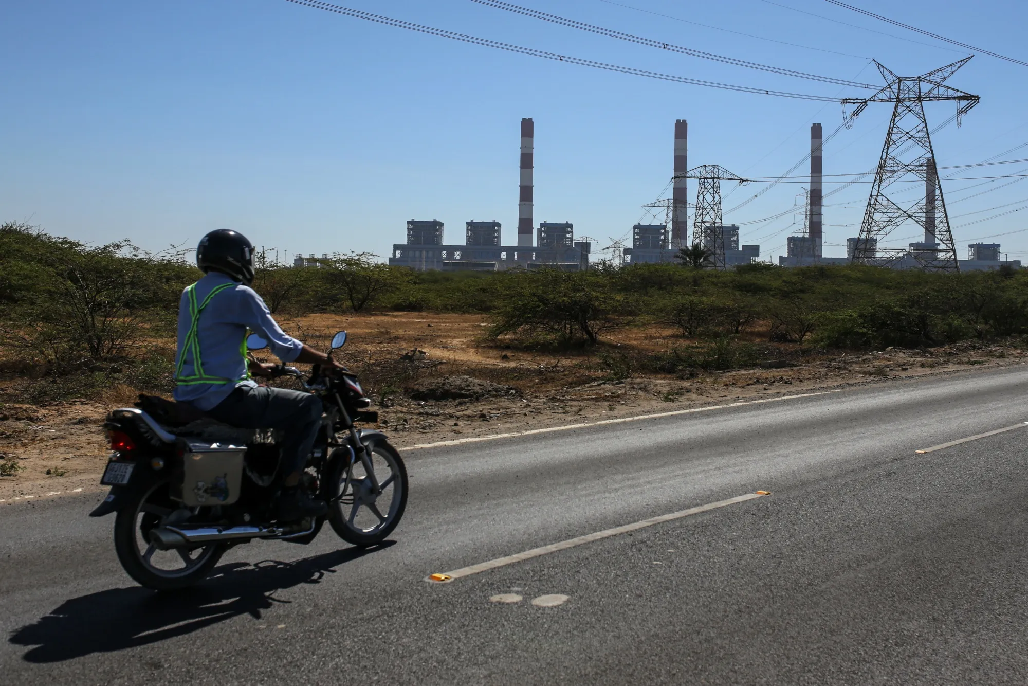 The Mundra Thermal Power Plant of Adani Power Ltd., in Gujarat, India.
