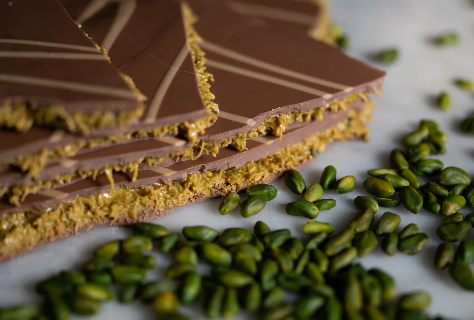 Luxurious FrischSchoggi Dubai, Laderach’s take on the viral chocolate. The company plans to triple its UK stock next week in response to demand.