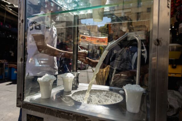 A popular yogurt drink originating from the time of the Ottoman empire for sale in Amman, Jordan.