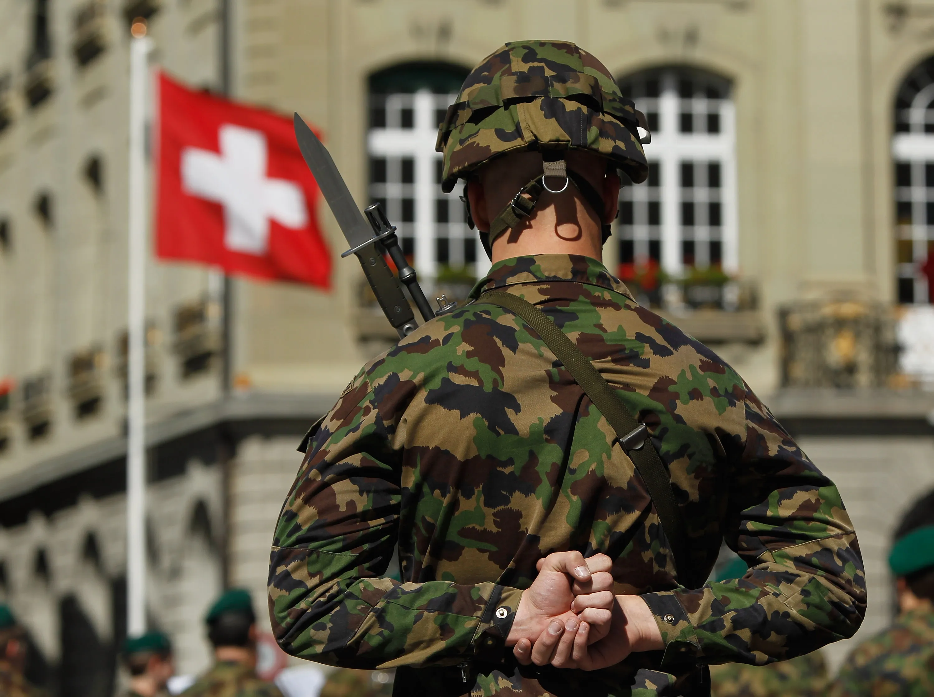 A Swiss soldier in Bern, Switzerland.