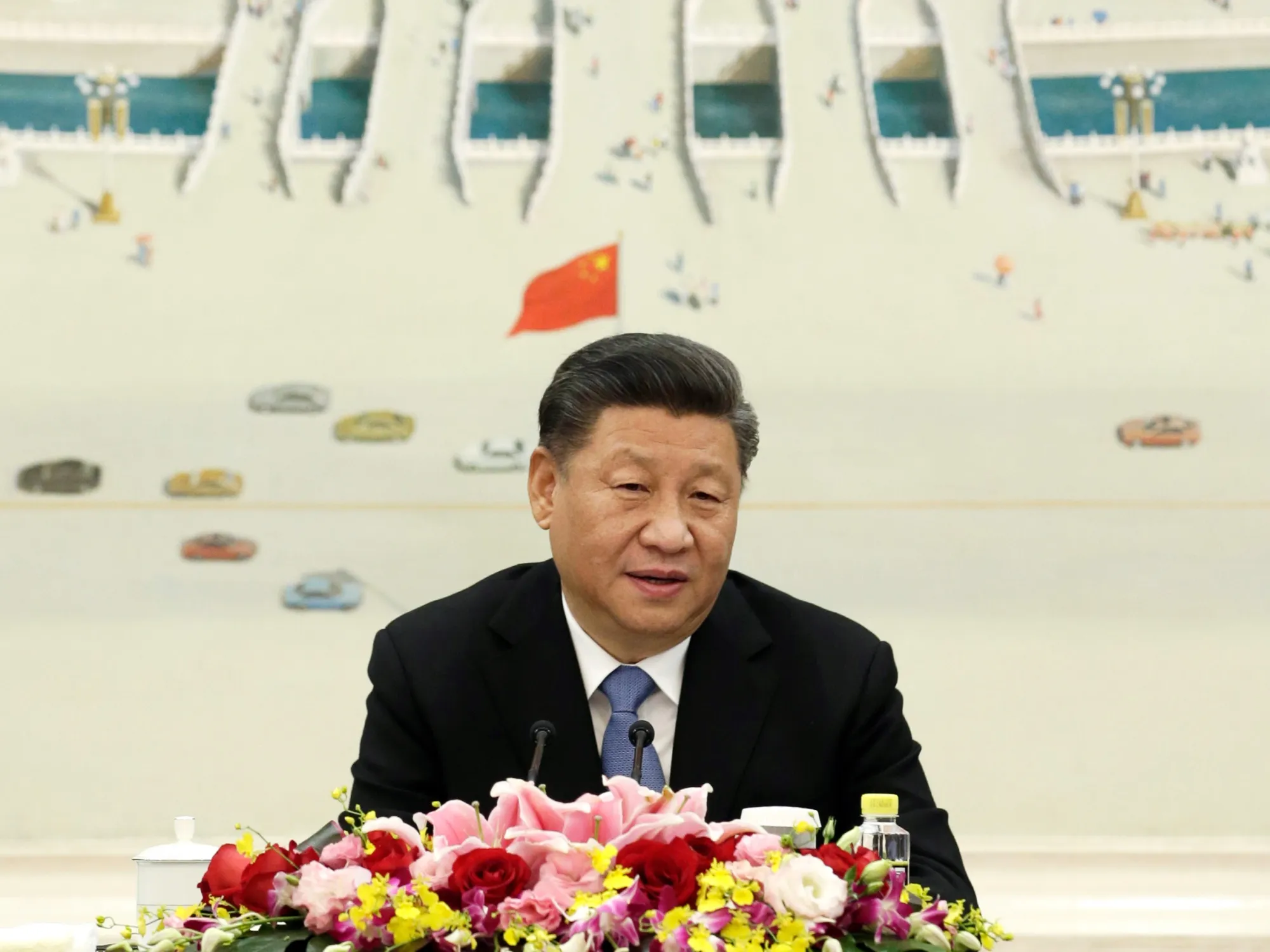 Xi Jinping speaks to delegates from the Bloomberg New Economy Forum, in Beijing, on Nov. 22.