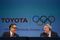 Toyota President Akio Toyoda Attends A News Conference