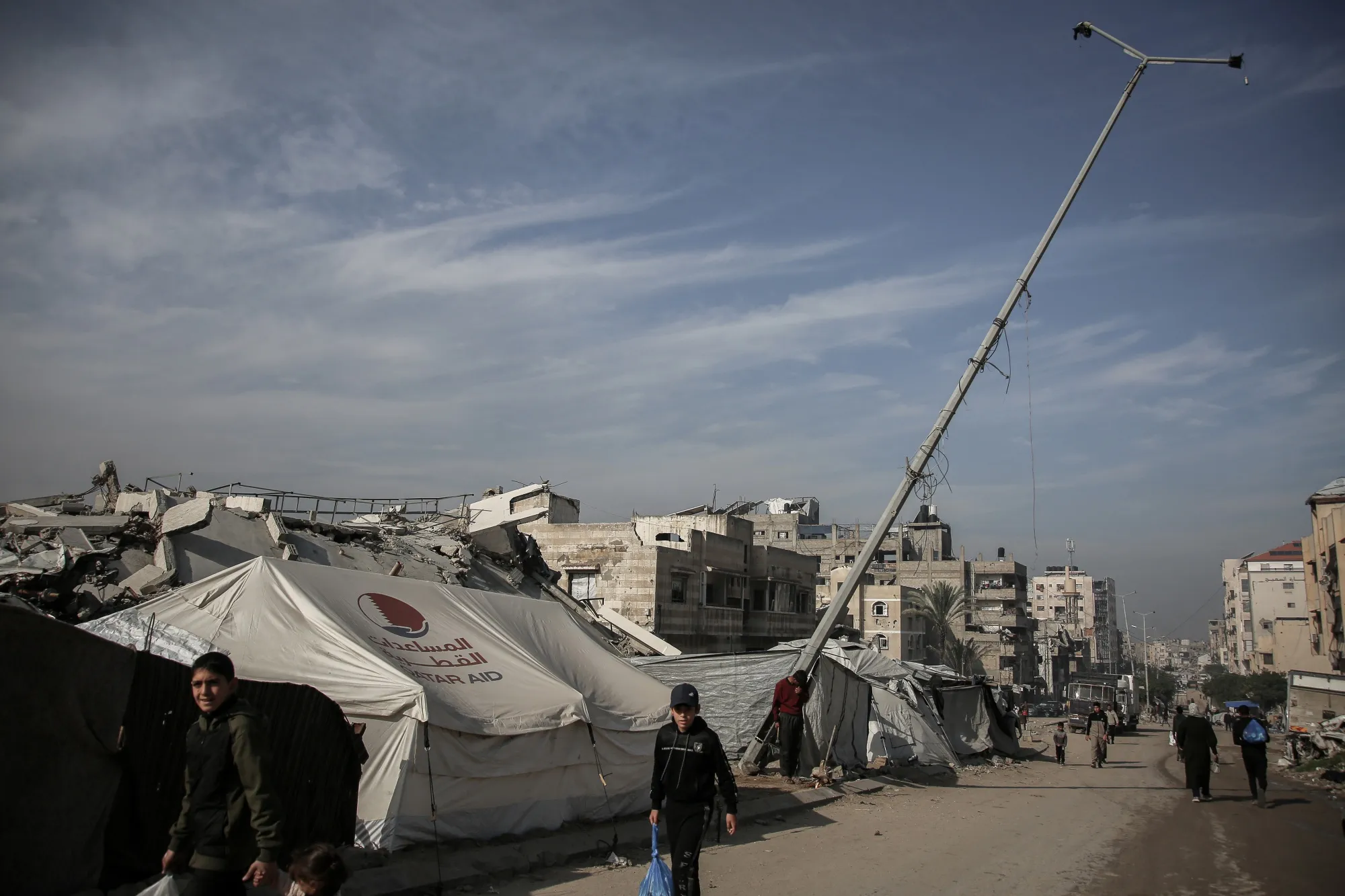 Daily life in Gaza City.