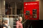 A Banco Santander SA branch in New York, US, on Friday, Sept. 13, 2024. The move to expand in US retail banking follows a hiring spree by Santander for its investment bank including deals advice last year, after the lender unveiled plans to double the unit as it seized on job cuts at other firms to hire talent.