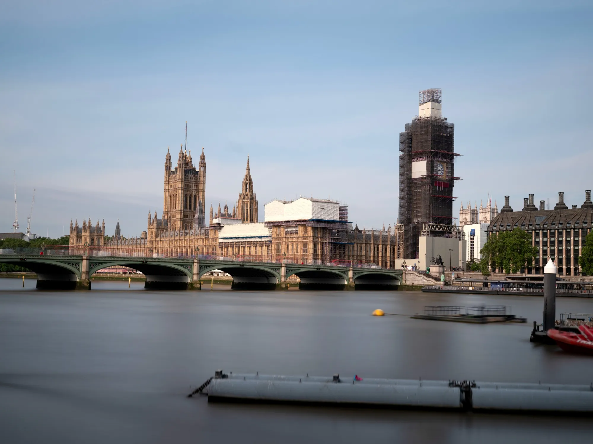 The U.K. Parliament and the House 0f Lords, left, in London.