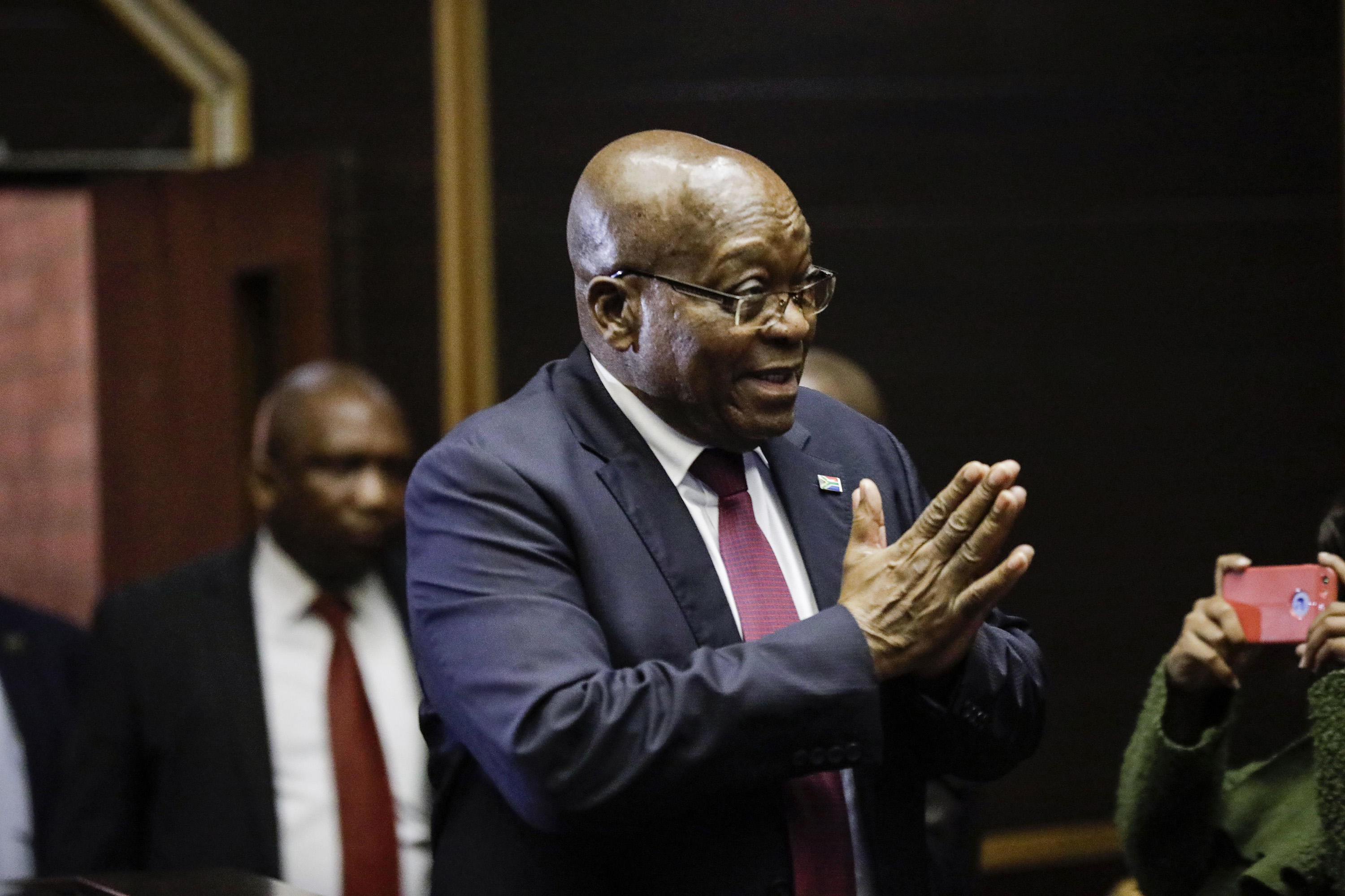 Jacob Zuma appears in the Pietermaritzburg High Court on Oct. 15.