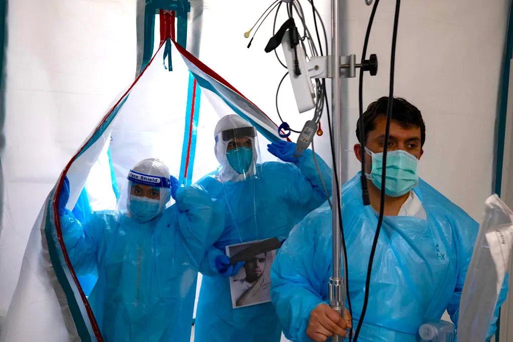 COVID-19 Intensive Care Unit Within A Houston Hospital Cares For Patients As Cases Continue To Rise