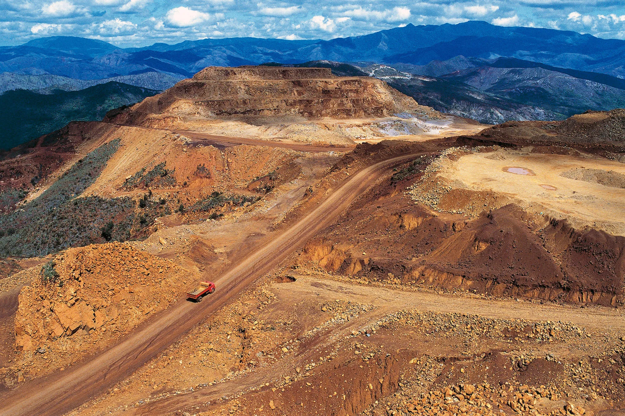 A nickel mine on the island of New Caledonia.
