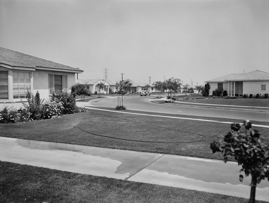 Suburban America, circa 1950.