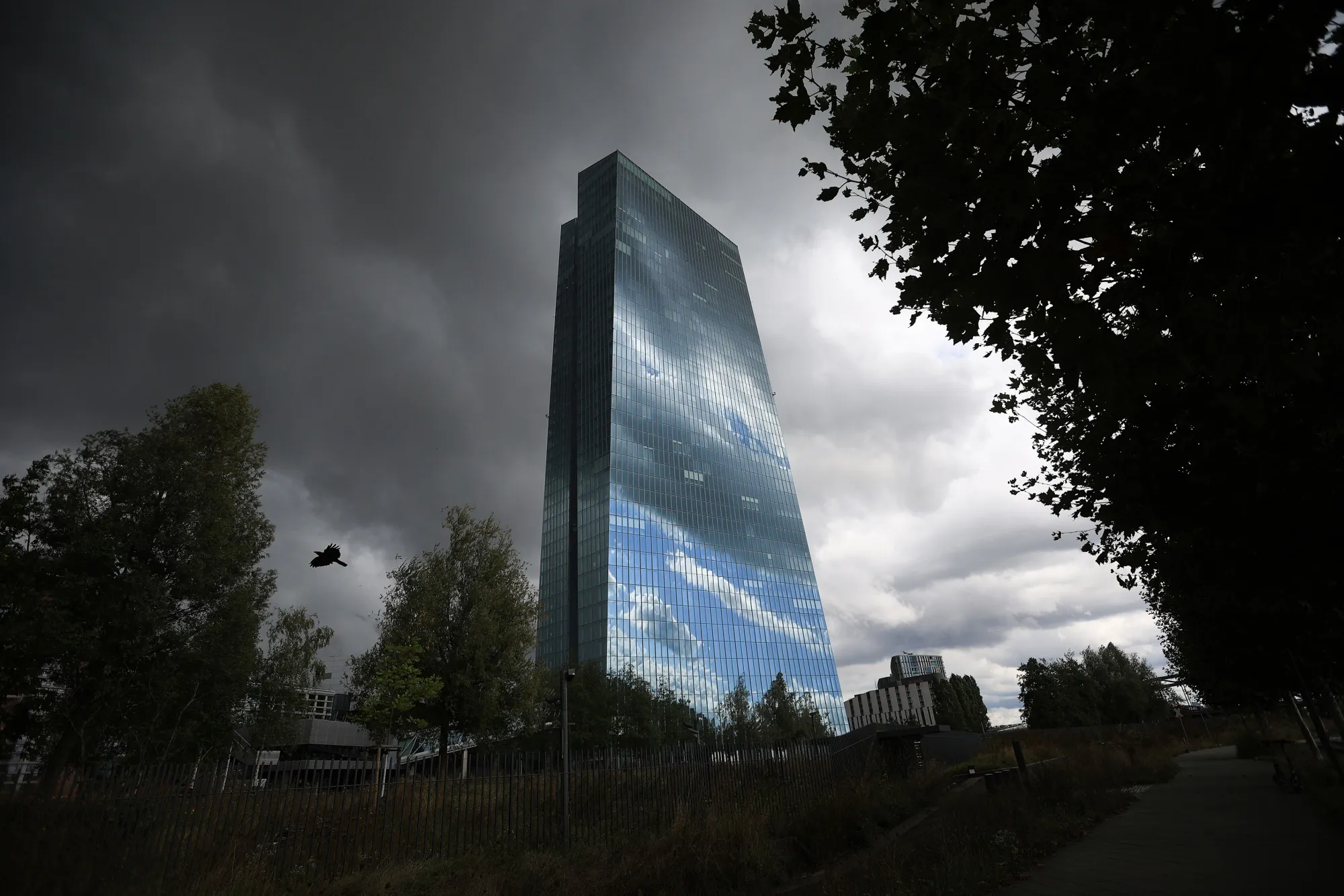 The headquarters of the European Central Bank (ECB), in Frankfurt, Germany.
