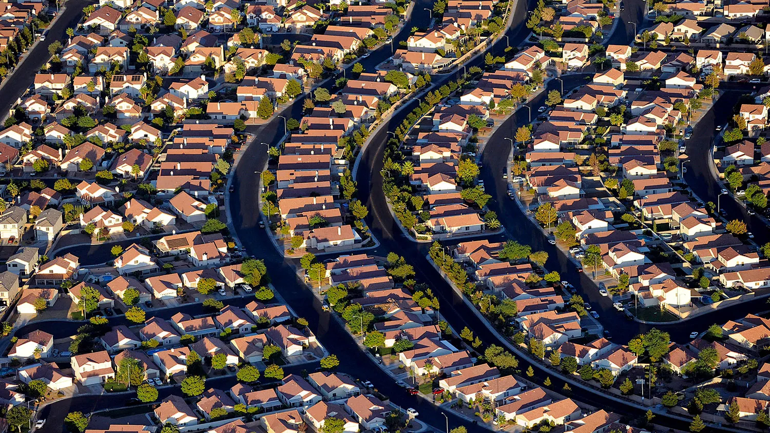 Rows of houses stand in Las Vegas on Sept. 22, 2009.
