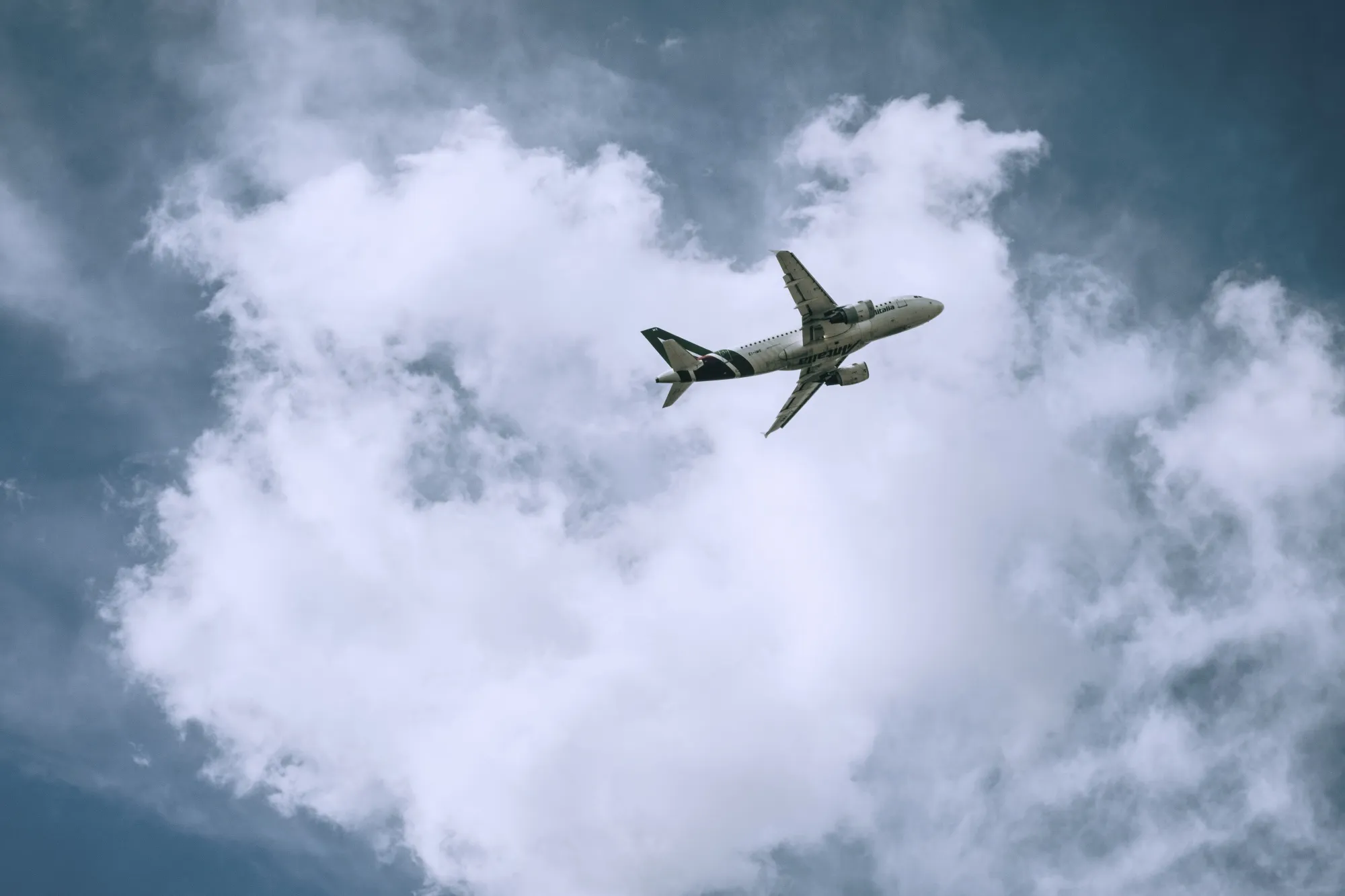 A passenger aircraft, operated by Alitalia-Societa Aerea Italiana SpA, takes off from Linate airport in Milan, Italy, on Wednesday, Feb. 26, 2020.&nbsp;