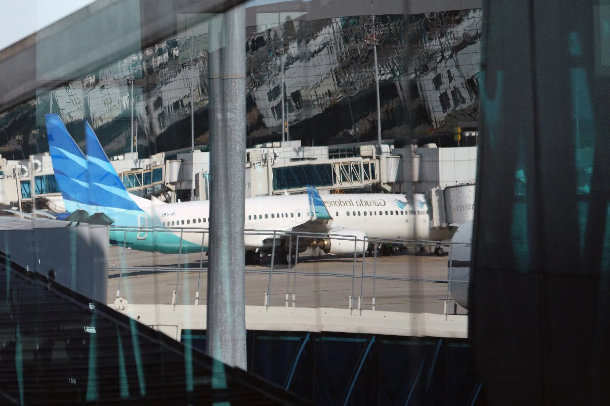 A PT Garuda Indonesia aircraft at Soekarno-Hatta International Airport in Jakarta.