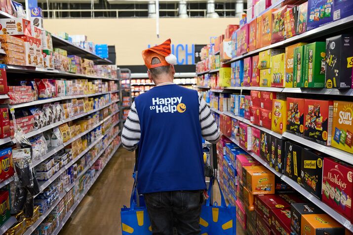 Shoppers At A Walmart On Black Friday
