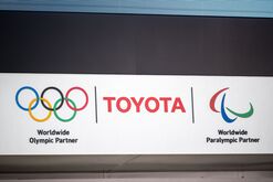 Toyota snd Olympics branding.