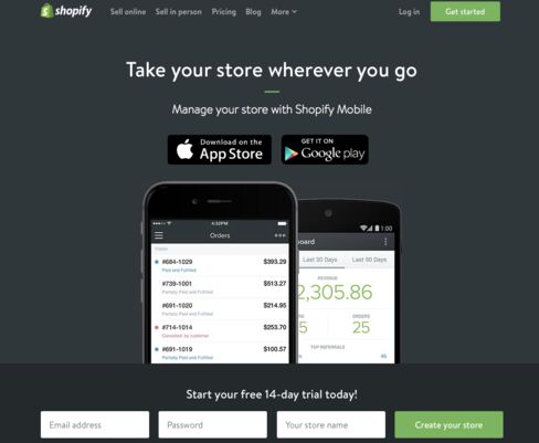 Shopify is hoping its mobile app will increase its ranks of vendors